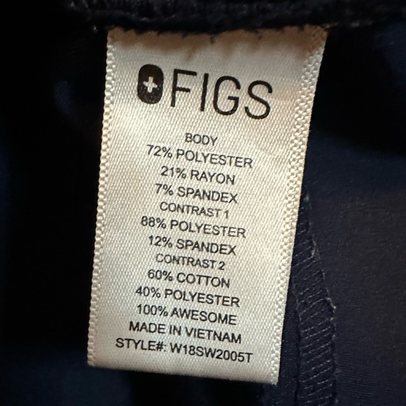 Figs Zamora Jogger Scrub Pants Navy PO 1683 Size Small/Tall - Picture 5 of 16